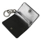 Black Leather Bifold Logo Card Holder Keyring Wallet