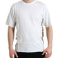 Weißes T-Shirt mit Rundhalsausschnitt und kurzen Ärmeln und Logo