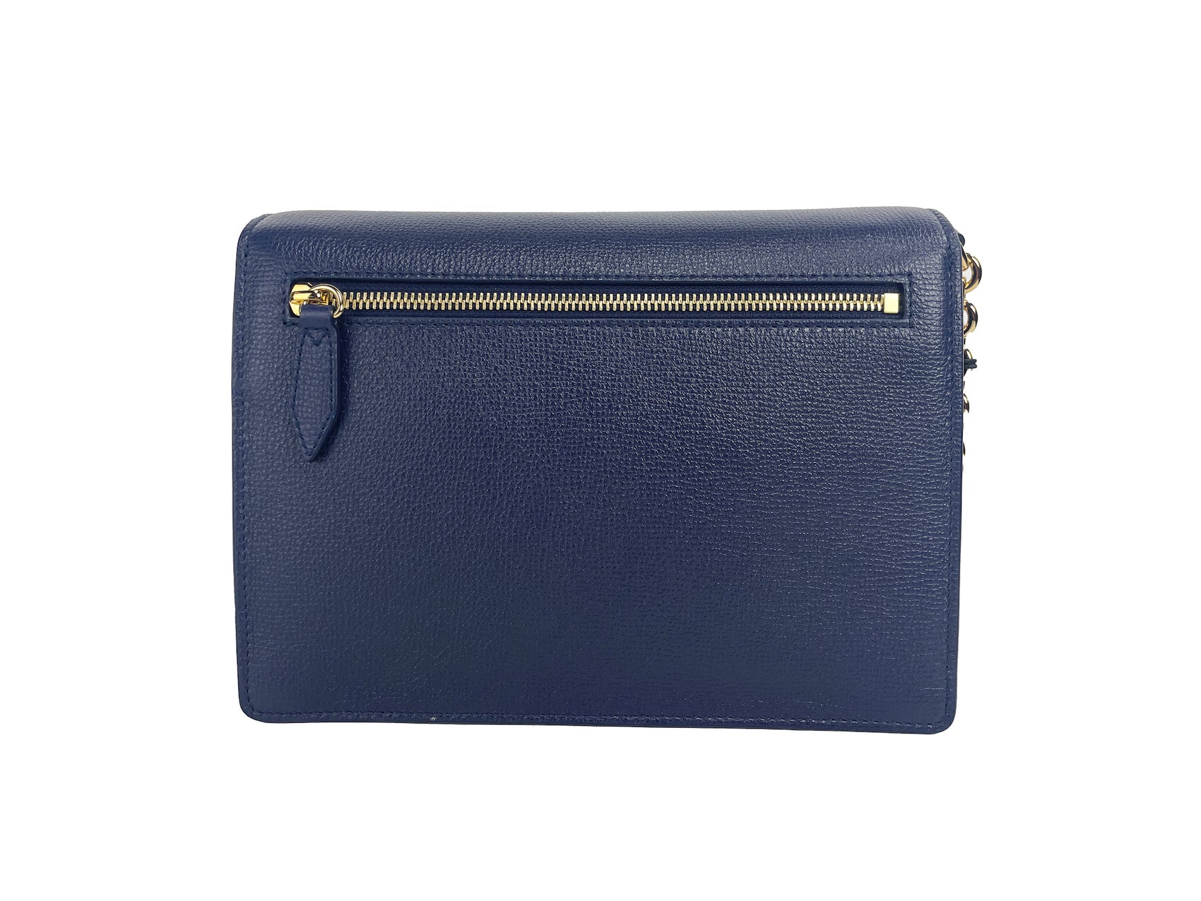 Borsa a tracolla piccola in pelle a quadri blu Regency Macken
