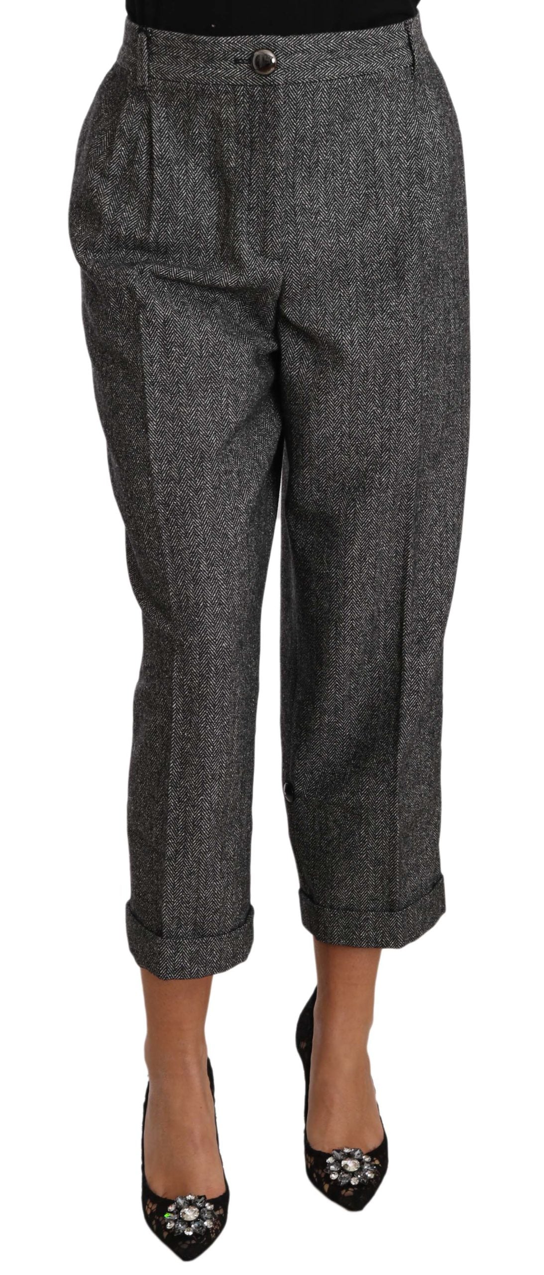 Elegante graue Hose aus Wollmischung