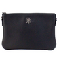 Peyton Monogram Black Leather Pouch Crossbody Bag Purse