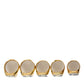 Gold Brass ROYAL Enamel Set of 5 Ring