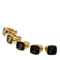 Gold Brass ROYAL Enamel Set of 5 Ring