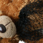 Brauner Teddybär mit goldener Kristallkrone, Haarband und Diadem