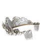 Diadema con corona di cristallo STRASS in ottone argentato e LED