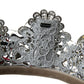 Diadema con corona di cristallo STRASS in ottone argentato e LED