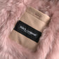 Beige Pink Lamb Leather Shearling Coat Jacket