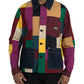 Multicolor Patchwork Cotton Collared Jacket