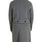 Gray Double Trench Coat Cashmere Jacket