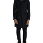 Black Single Breasted Trench Coat Jacket