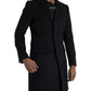 Black Single Breasted Trench Coat Jacket