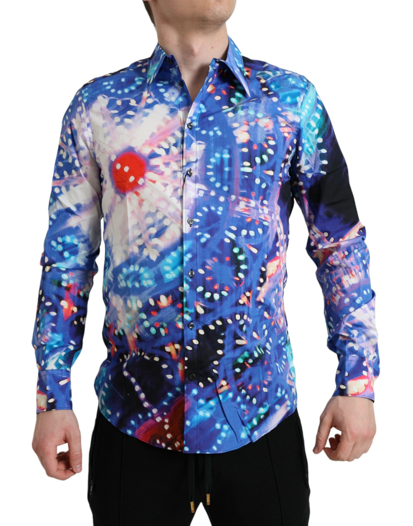 Mehrfarbiges Luminarie Slim MARTINI-Hemd