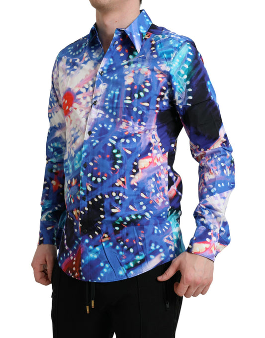 Mehrfarbiges Luminarie Slim MARTINI-Hemd