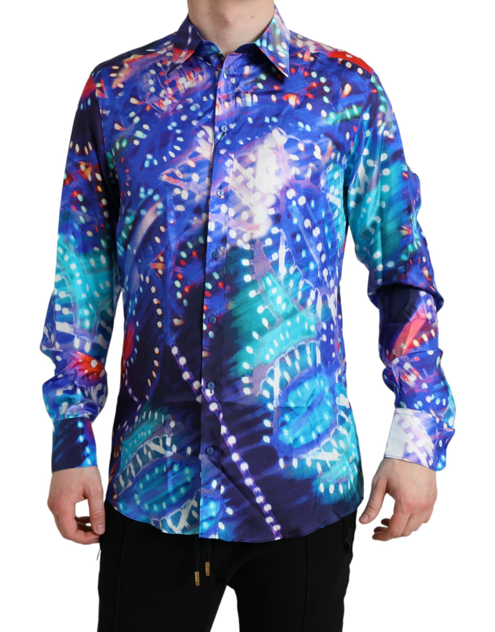 Violettes Luminarie Slim MARTINI Seidenhemd