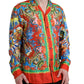Mehrfarbig gemustertes Button-Down-Freizeithemd