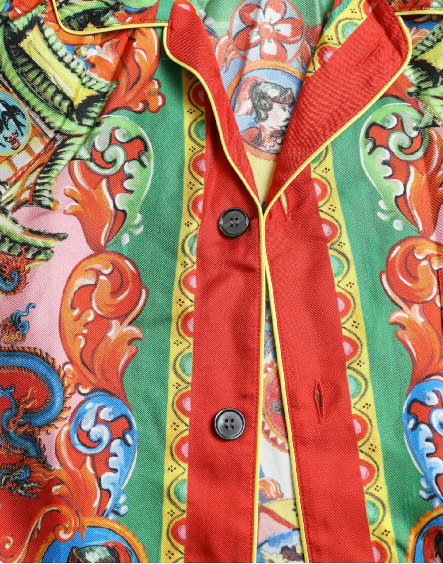 Mehrfarbig gemustertes Button-Down-Freizeithemd