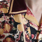 Mehrfarbiges Button-Down-Seidenhemd