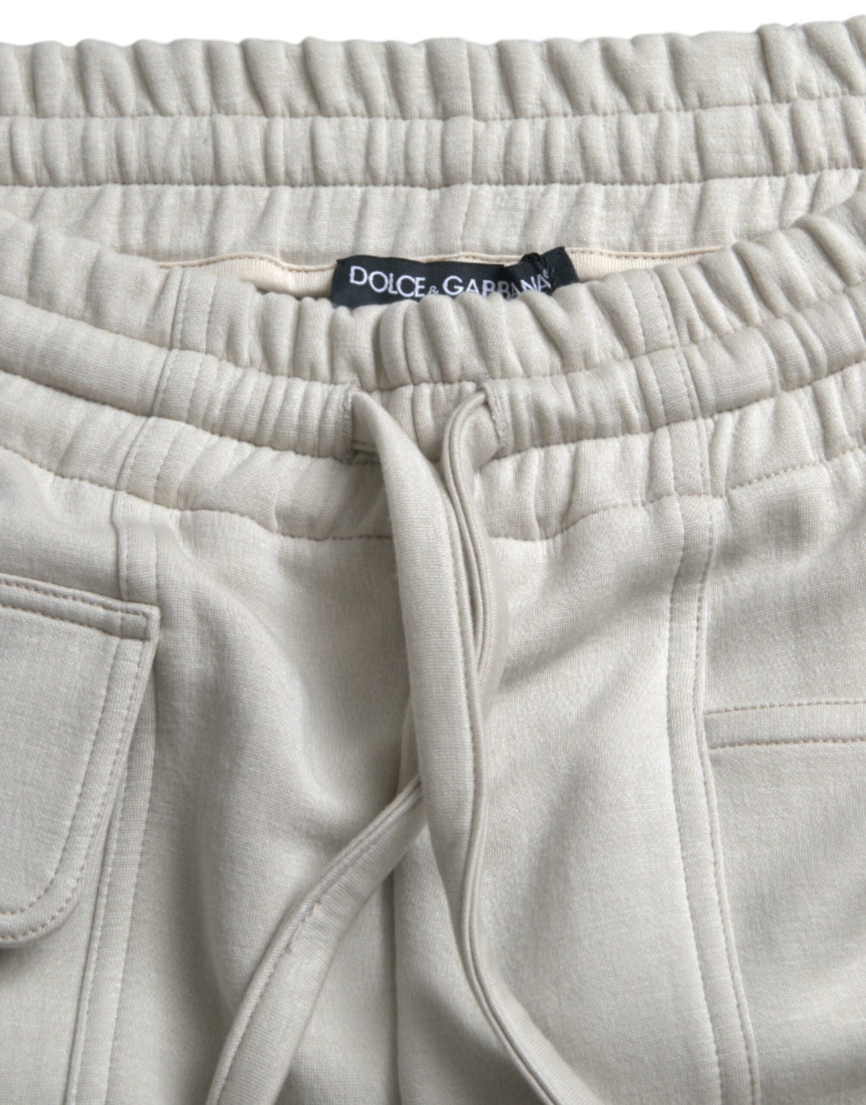Off White Viskose Cargo Jogger Jogginghose Hose