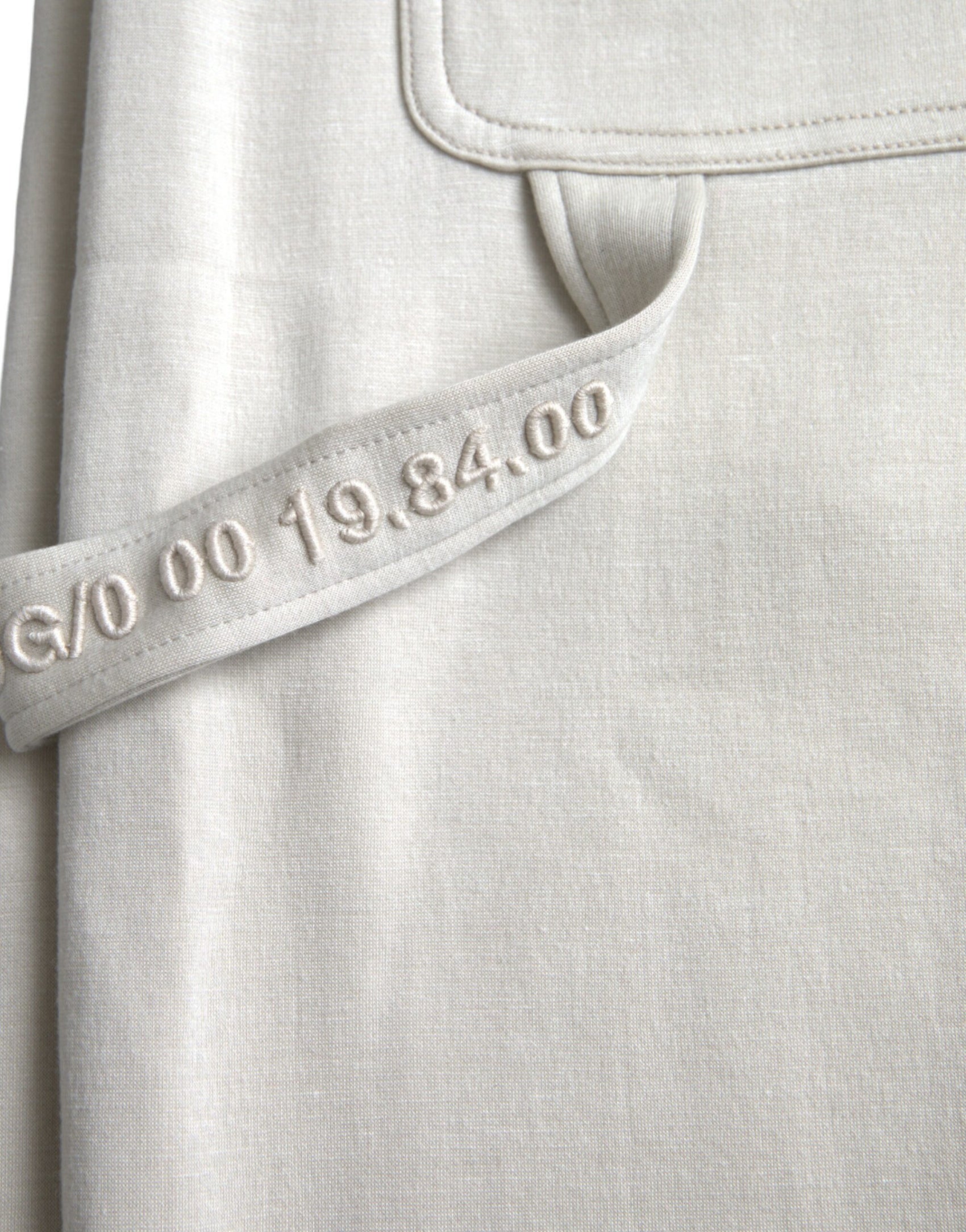Off White Viskose Cargo Jogger Jogginghose Hose