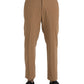 Beige Cashmere Men Straight Fit Dress Pants