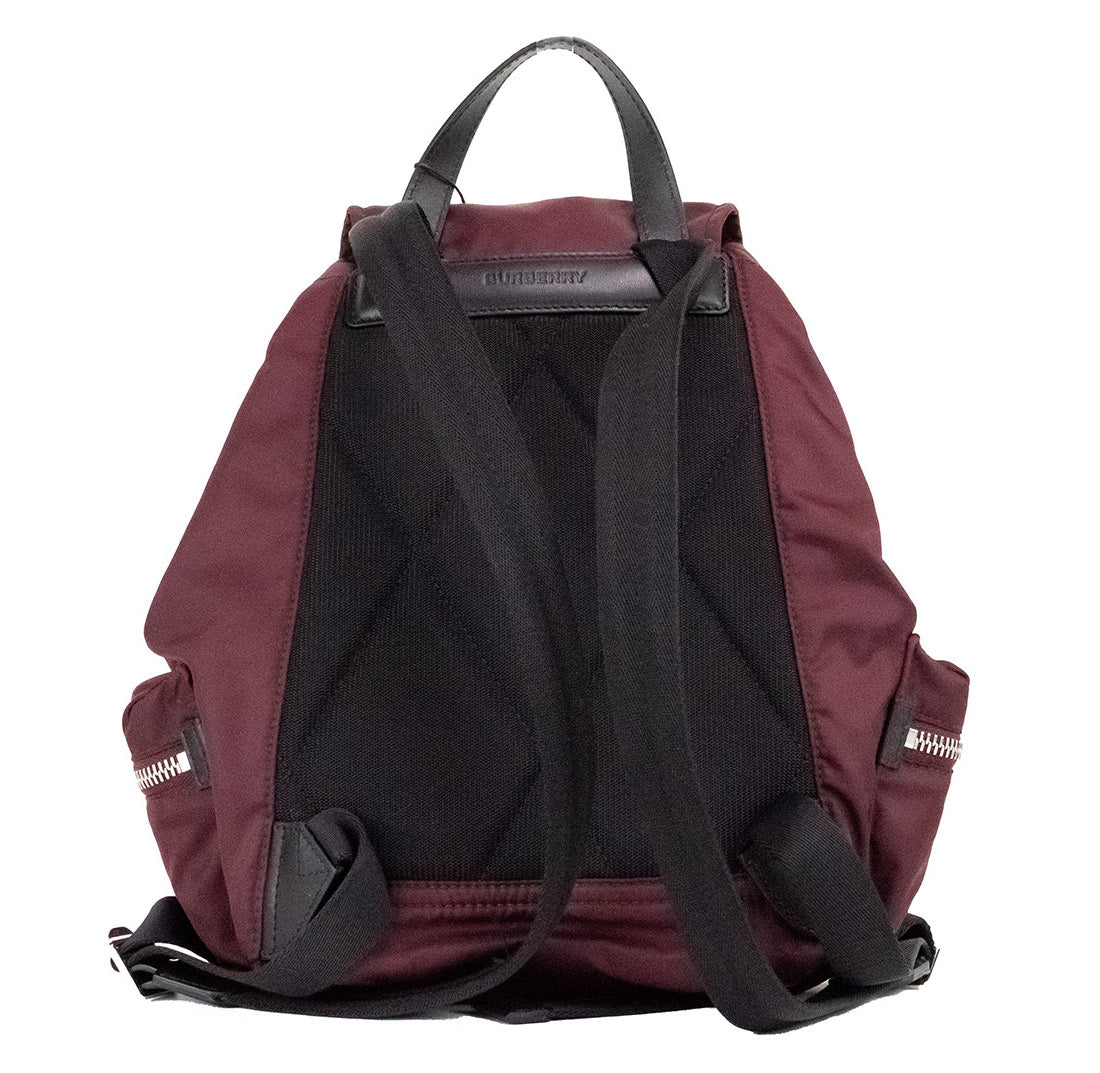 Zaino con coulisse in nylon Econyl bordeaux medio