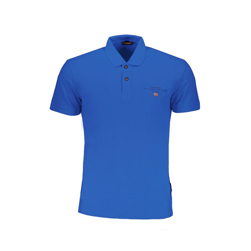 Blaues Poloshirt aus Baumwolle