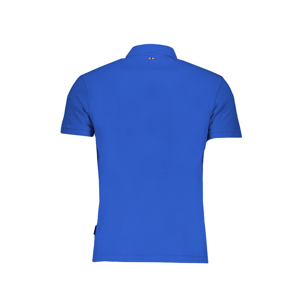 Blaues Poloshirt aus Baumwolle