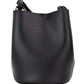 Lorne Small Black Haymarket Check Pebble Leather Bucket Handbag Purse