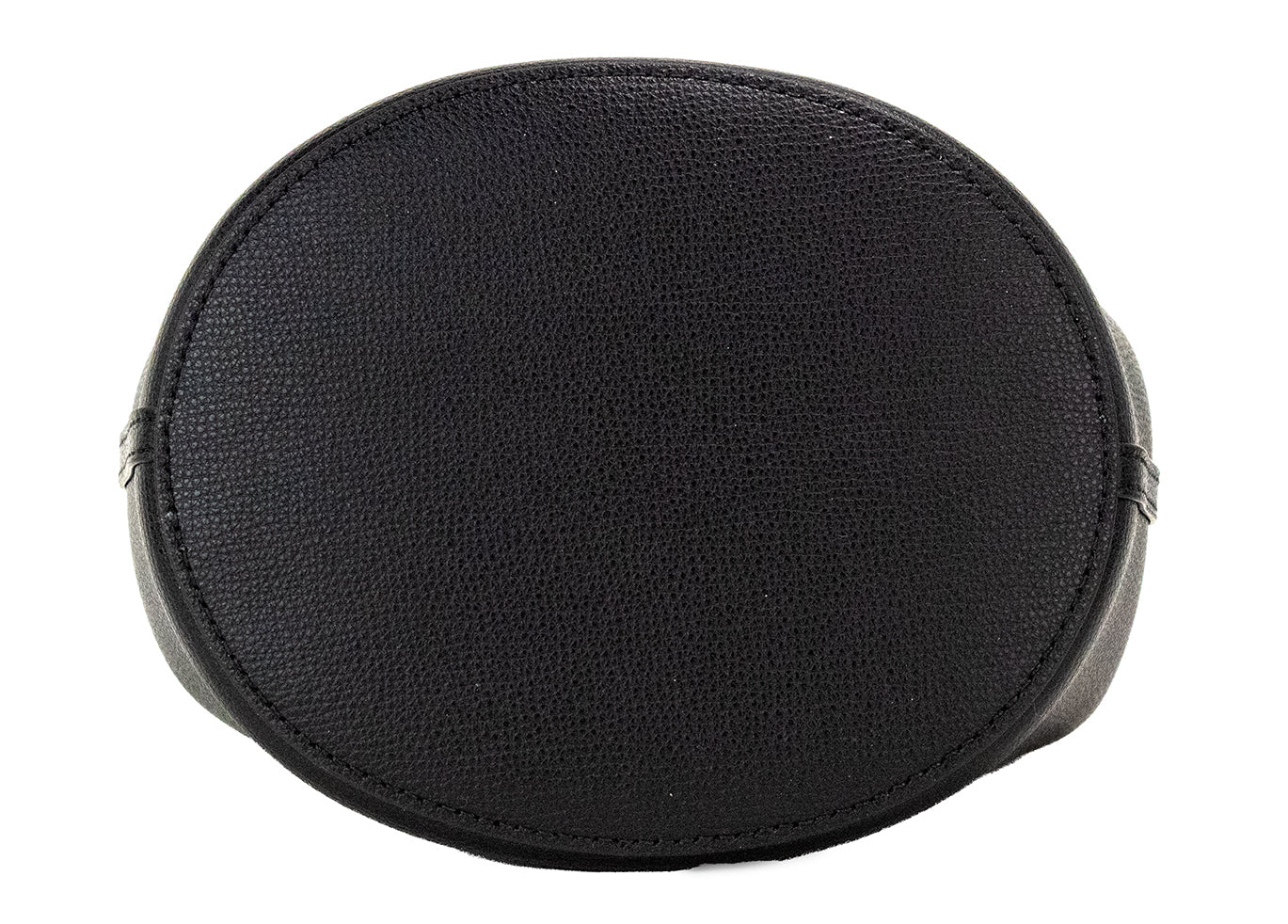 Borsa a secchiello in pelle nera con motivo Haymarket Check di Lorne Small