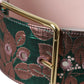 Multicolor Floral Jacquard Lurex Gold Buckle Belt