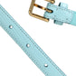 Light Blue Leather Crystal Chain Waist Belt