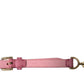 Pink Leather Crystal Chain Embellished Belt