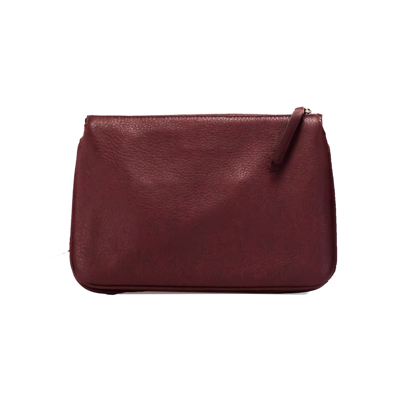 Borsa a tracolla a triplo soffietto in pelle di ciliegio Jackson