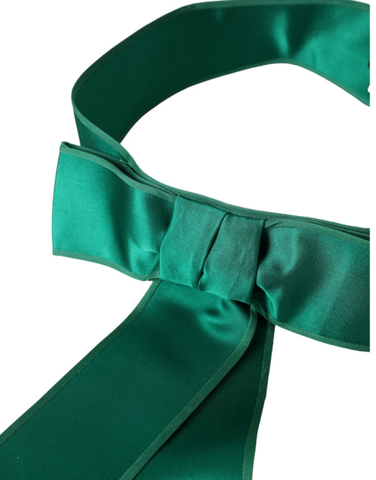 Green Silk Satin Waist Women Belt