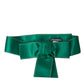 Green Silk Satin Waist Women Belt