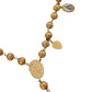 Collana con perline in ottone e catena color oro in stile Sicilia