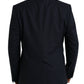 Dark Blue Wool Single Breasted Coat Blazer