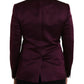 Maroon Silk Single Breasted Coat Blazer