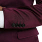 Maroon Silk Single Breasted Coat Blazer