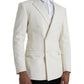 White Wool MARTINI Double Breasted Blazer