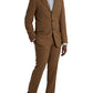 Brown Cashmere 2 Piece Single Breasted Suit