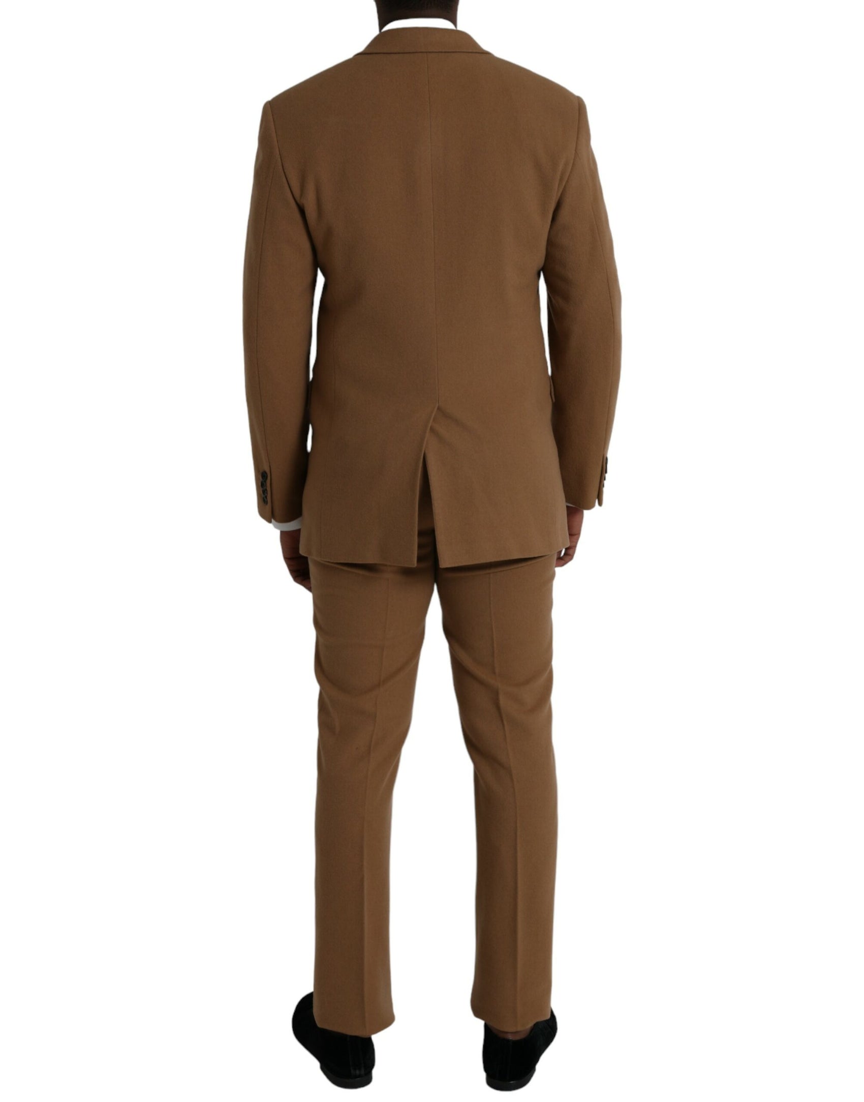 Abito monopetto in cashmere marrone 2 pezzi