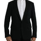 Black Wool Single Breasted Coat Blazer