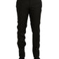 Dunkelbraune Slim Fit Anzughose aus Wolle
