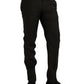 Dunkelbraune Slim Fit Anzughose aus Wolle