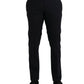 Dunkelblaue Slim Fit Anzughose aus Wolle