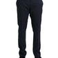 Blaue Slim Fit Anzughose aus Wolle