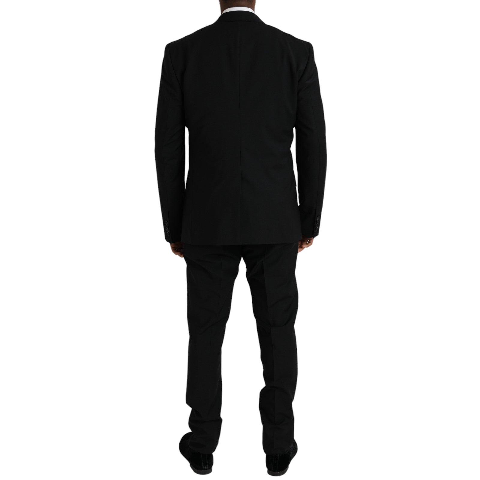 Schwarzer STAFF-Formeller 3-teiliger Anzug aus Polyester