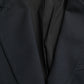 Dark Blue Cotton Single Breasted Coat Blazer