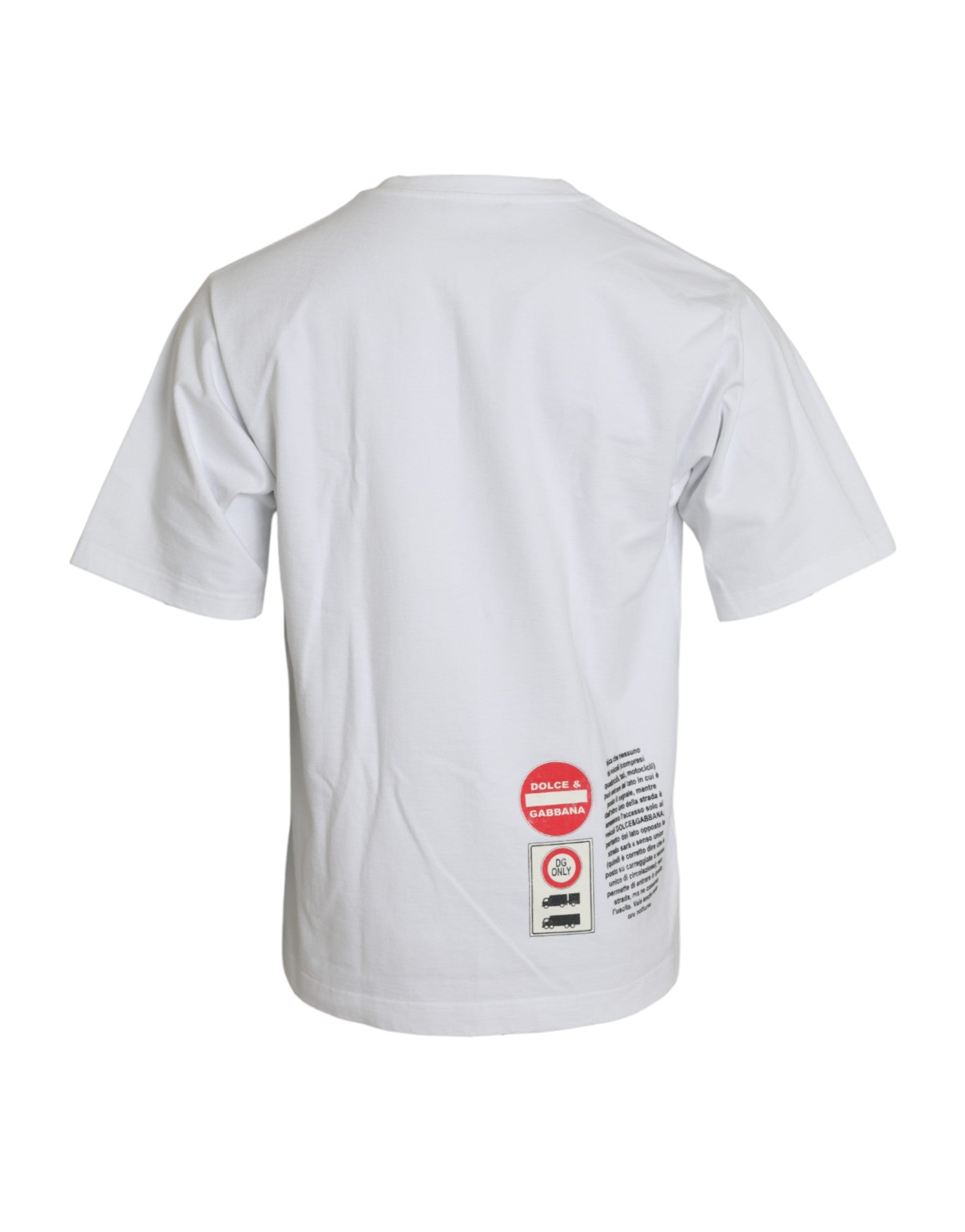 Weißes Amor Heart Baumwoll-T-Shirt mit Rundhalsausschnitt und kurzen Ärmeln